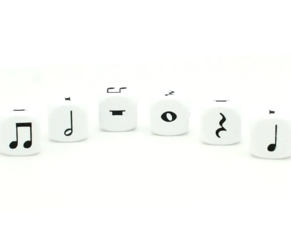 Tout Pour le Jeu Dé Musique 16 mm notes musicales