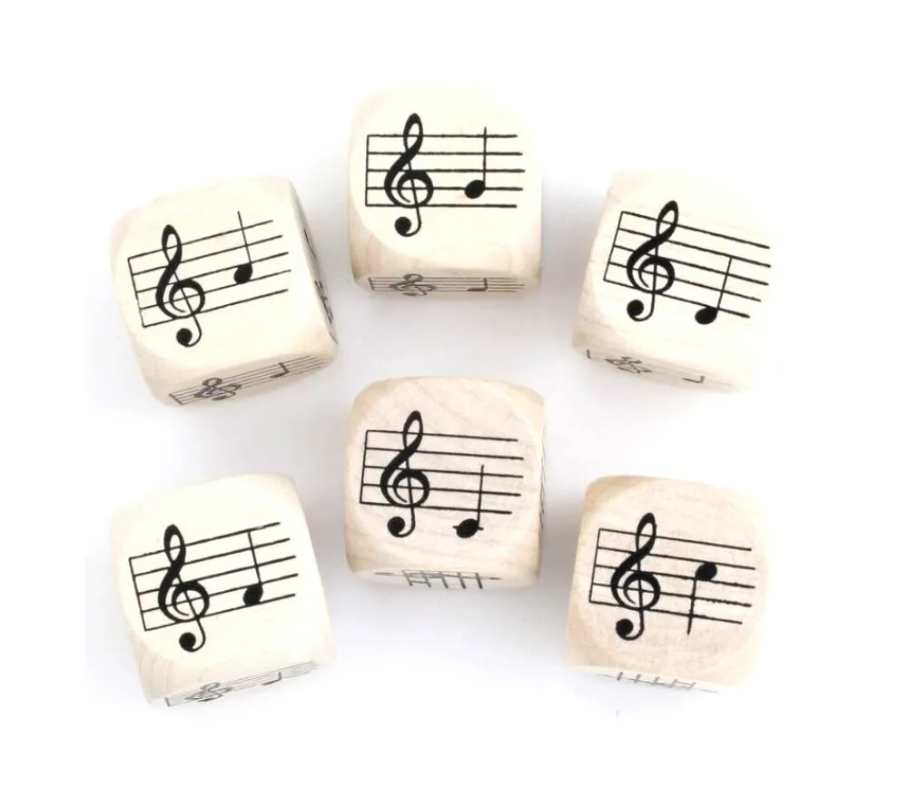 Tout Pour le Jeu Dé Musique 30 mm notes sur la portée