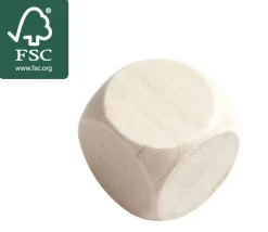 Tout Pour le Jeu Dé neutre 25 mm en bois sans marquage hêtre