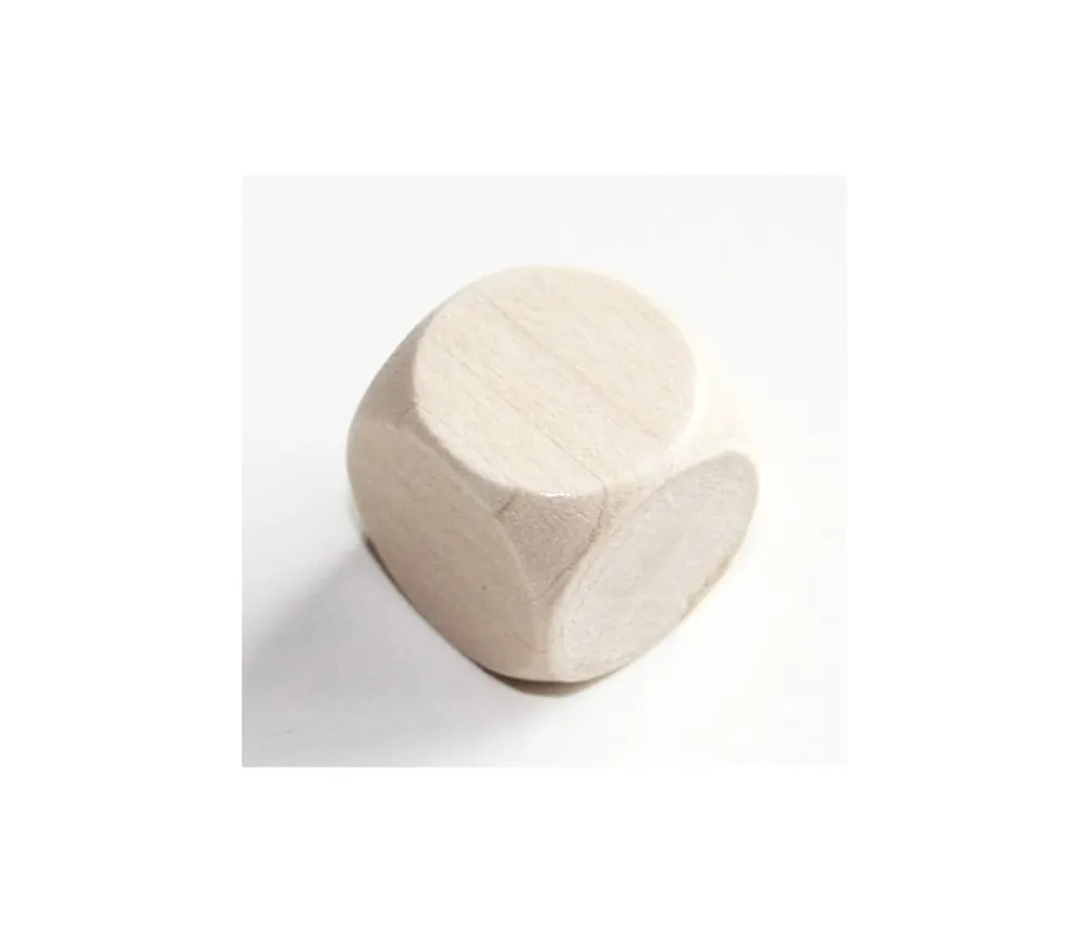 Tout Pour le Jeu Dé neutre 18 mm en bois sans marquage hêtre