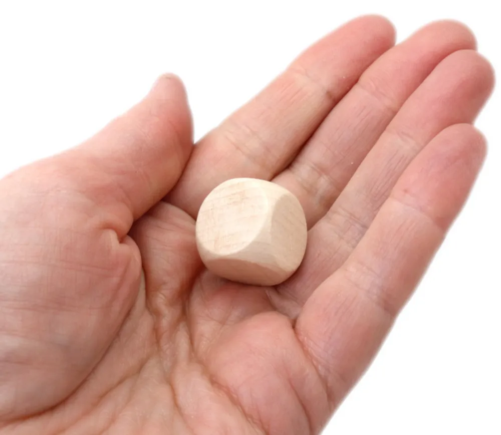 Tout Pour le Jeu Dé neutre 18 mm en bois sans marquage hêtre