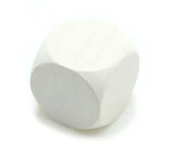 Tout Pour le Jeu Dé neutre BLANC 16 mm en bois hêtre sans marquage à l'unité