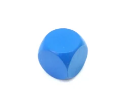 Tout Pour le Jeu Dé neutre bleu 16 mm en bois sans marquage hêtre à l'unité