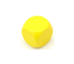 Tout Pour le Jeu Dé neutre jaune 16 mm en bois sans marquage hêtre à l'unité
