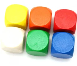 Tout Pour le Jeu Dé neutre jaune 16 mm en bois sans marquage hêtre à l'unité
