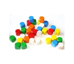 Tout Pour le Jeu Dé neutre jaune 16 mm en bois sans marquage hêtre à l'unité