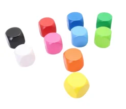 Tout Pour le Jeu Dé neutre jaune 16 mm en bois sans marquage hêtre à l'unité