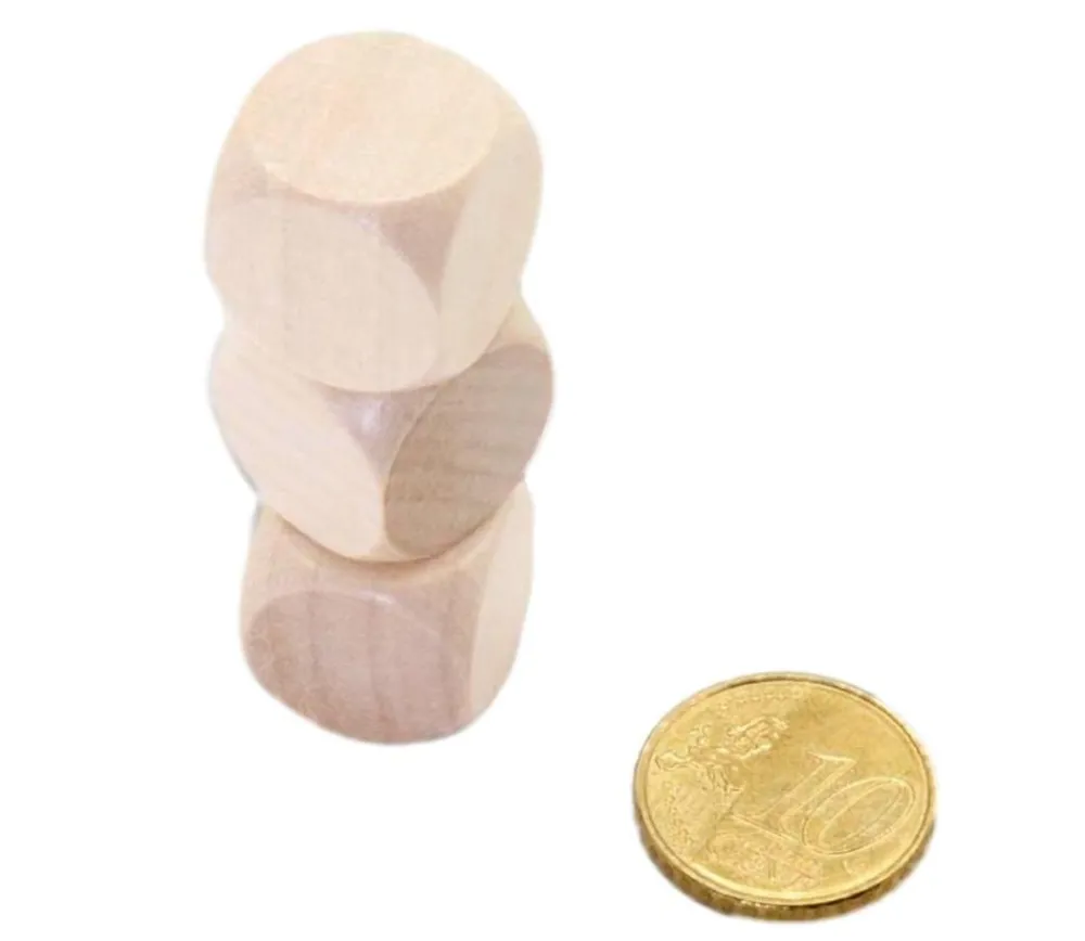 Tout Pour le Jeu Dé neutre naturel 16 mm en bois sans marquage hêtre à l'unité