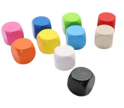 Tout Pour le Jeu Dé neutre noir 16 mm en bois hêtre sans marquage à l'unité