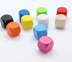 Tout Pour le Jeu Dé neutre rose 16 mm en bois hêtre sans marquage à l'unité