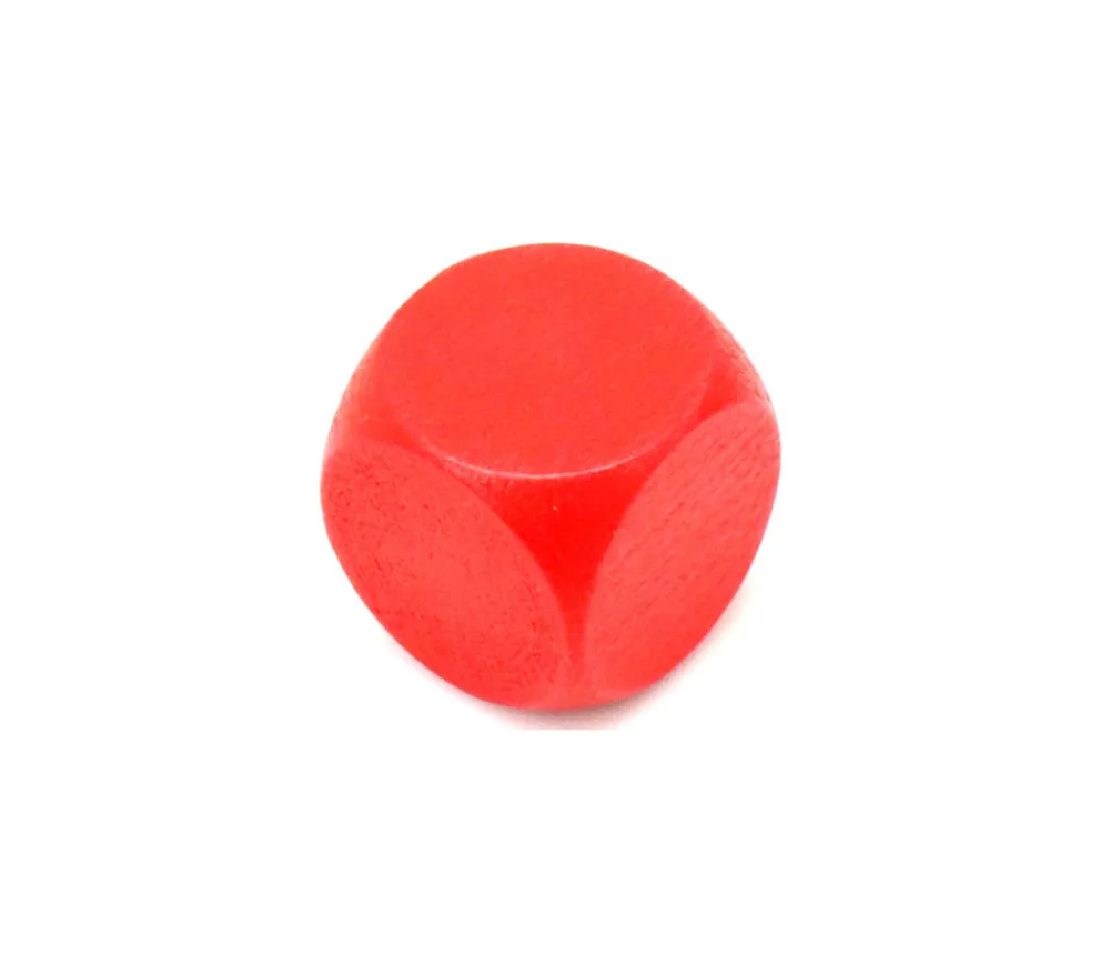Tout Pour le Jeu Dé neutre rouge 16 mm en bois sans marquage hêtre à l'unité