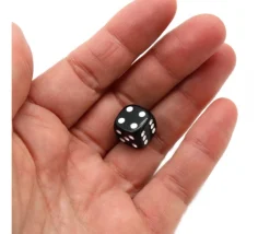 Tout Pour le Jeu Dé noir en plastique 12 mm de 1 à 6 pour jeu de société