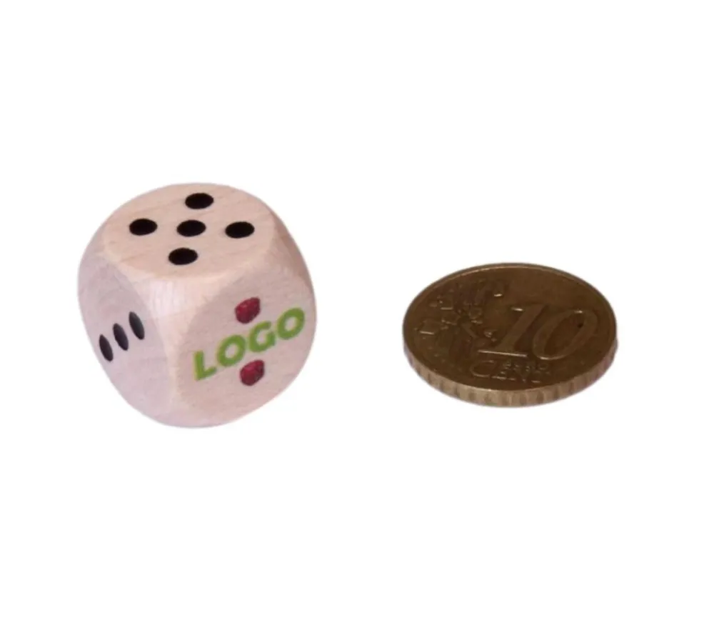 Tout Pour le Jeu Dé personnalisé 16 mm en bois neutre : 1 face avec votre image