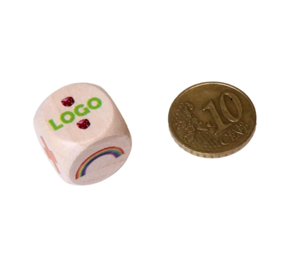 Tout Pour le Jeu Dé personnalisé 16 mm en bois : 6 faces personnalisées avec vos images