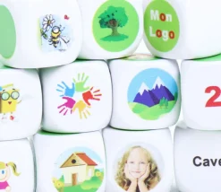 Tout Pour le Jeu Dé personnalisé 16 mm en plastique : 6 faces personnalisées avec vos images