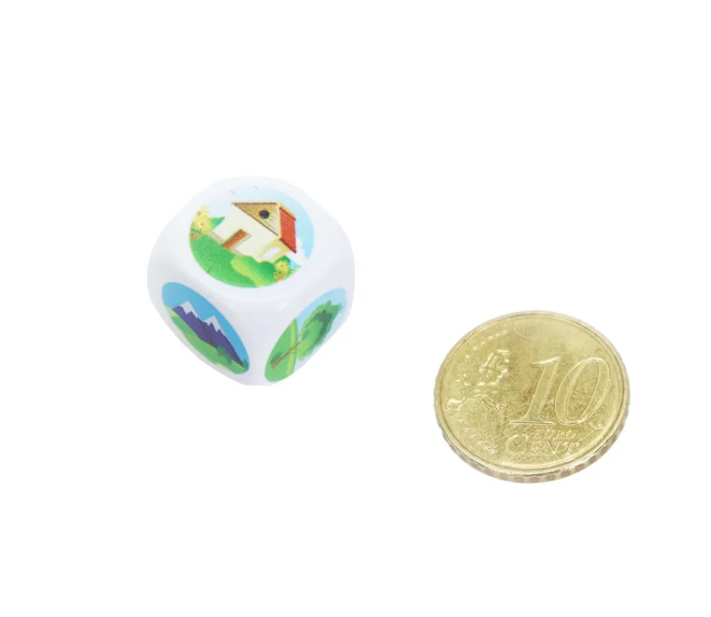 Tout Pour le Jeu Dé personnalisé 16 mm en plastique : 6 faces personnalisées avec vos images