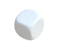 Tout Pour le Jeu Dé plastique neutre 16 mm à personnaliser blanc