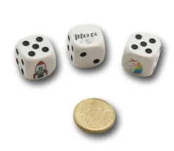 Tout Pour le Jeu Dé plastique personnalisé 16 mm : 1 face personnalisée avec votre image