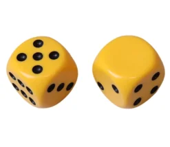 Tout Pour le Jeu Dé Points 1 à 5 et 1 face neutre en plastique coloré 25 mm