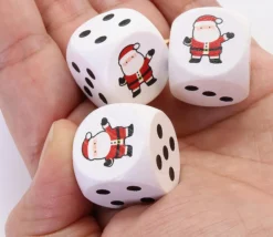 Tout Pour le Jeu Dé père noel spécial fête 2 cm en bois
