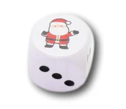 Tout Pour le Jeu Dé père noel spécial fête 2 cm en bois