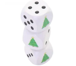 Tout Pour le Jeu Dé sapin de Noël spécial fête 2 cm en bois