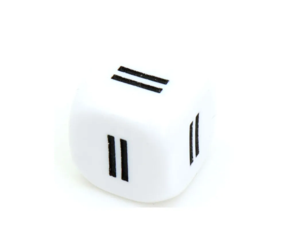 Tout Pour le Jeu Dé signe égal blanc 16 mm