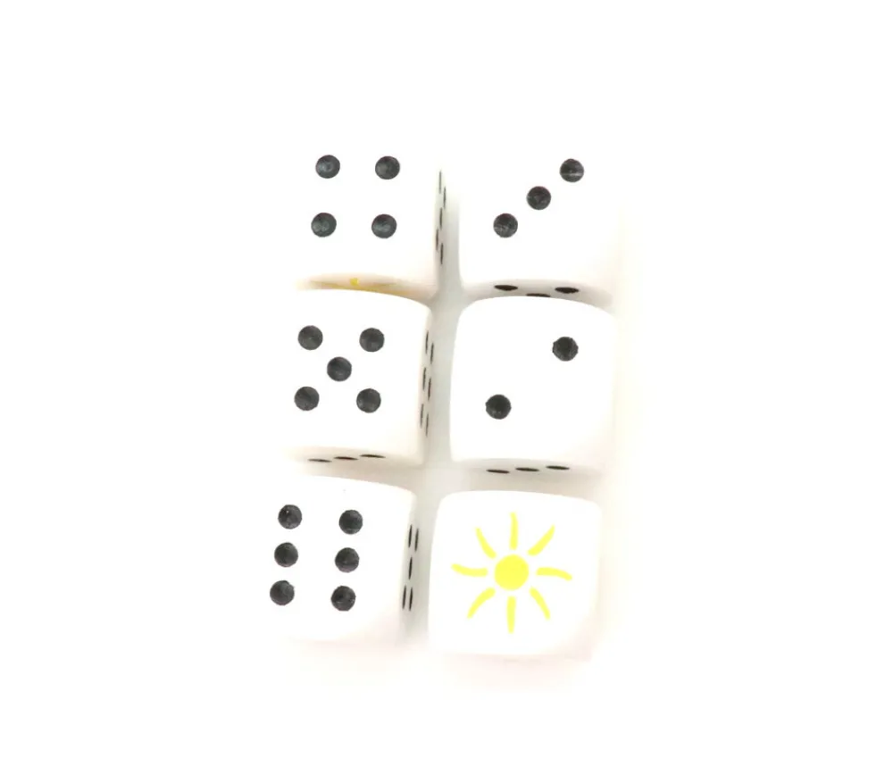 Tout Pour le Jeu Dé Soleil 23456 en bois 16 mm - Bords arrondis