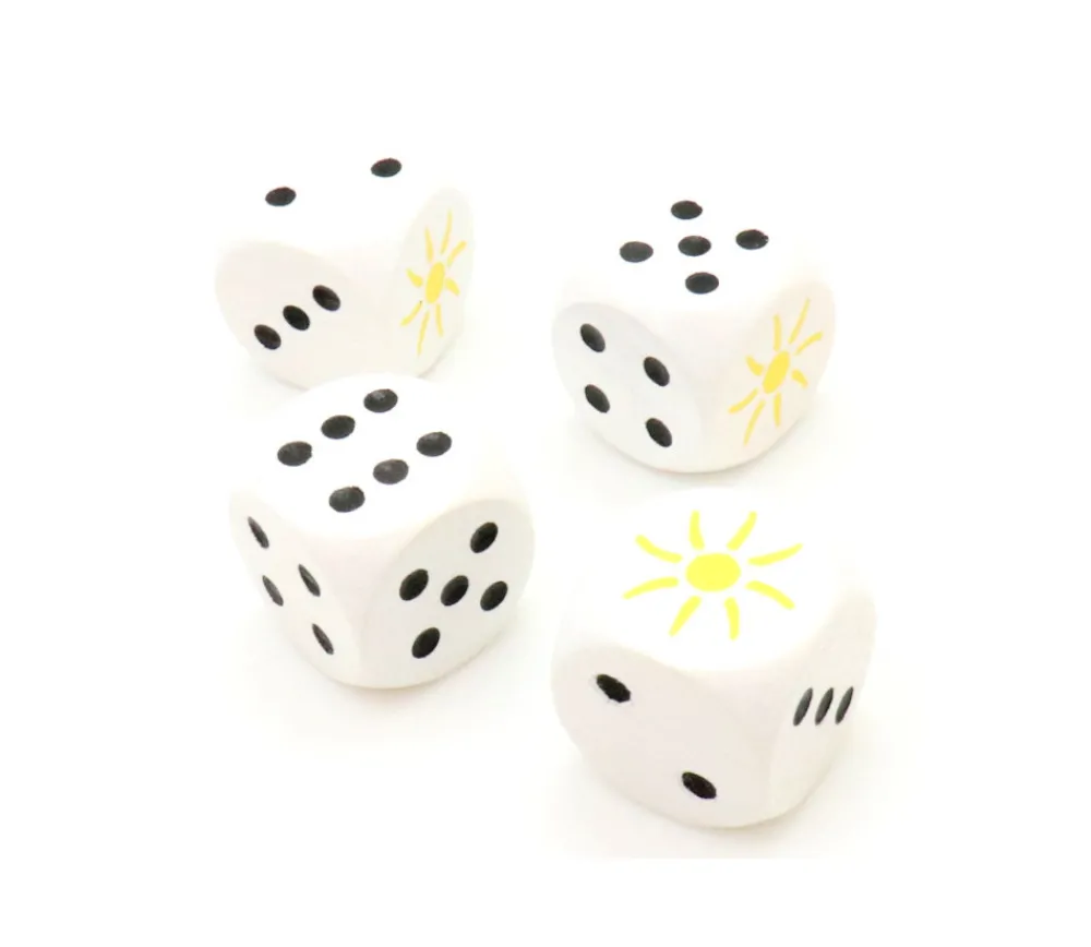 Tout Pour le Jeu Dé Soleil 23456 en bois 16 mm - Bords arrondis
