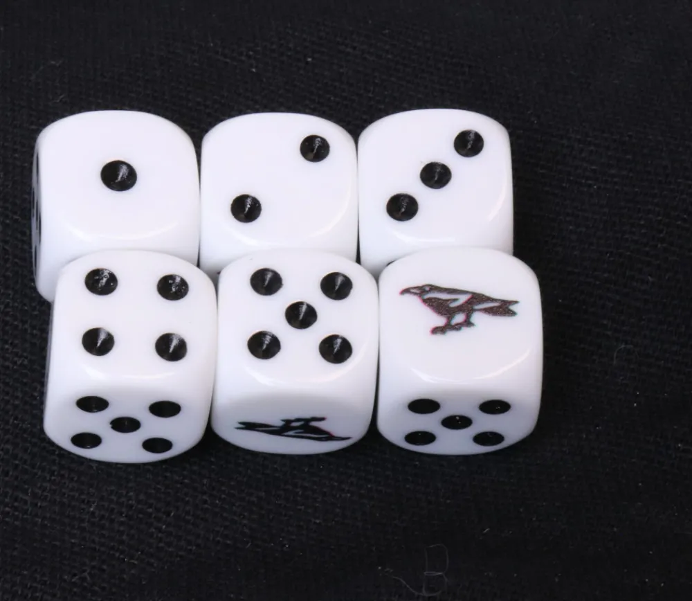 Tout Pour le Jeu Dé spécial corbeau 12345 taille 16 mm
