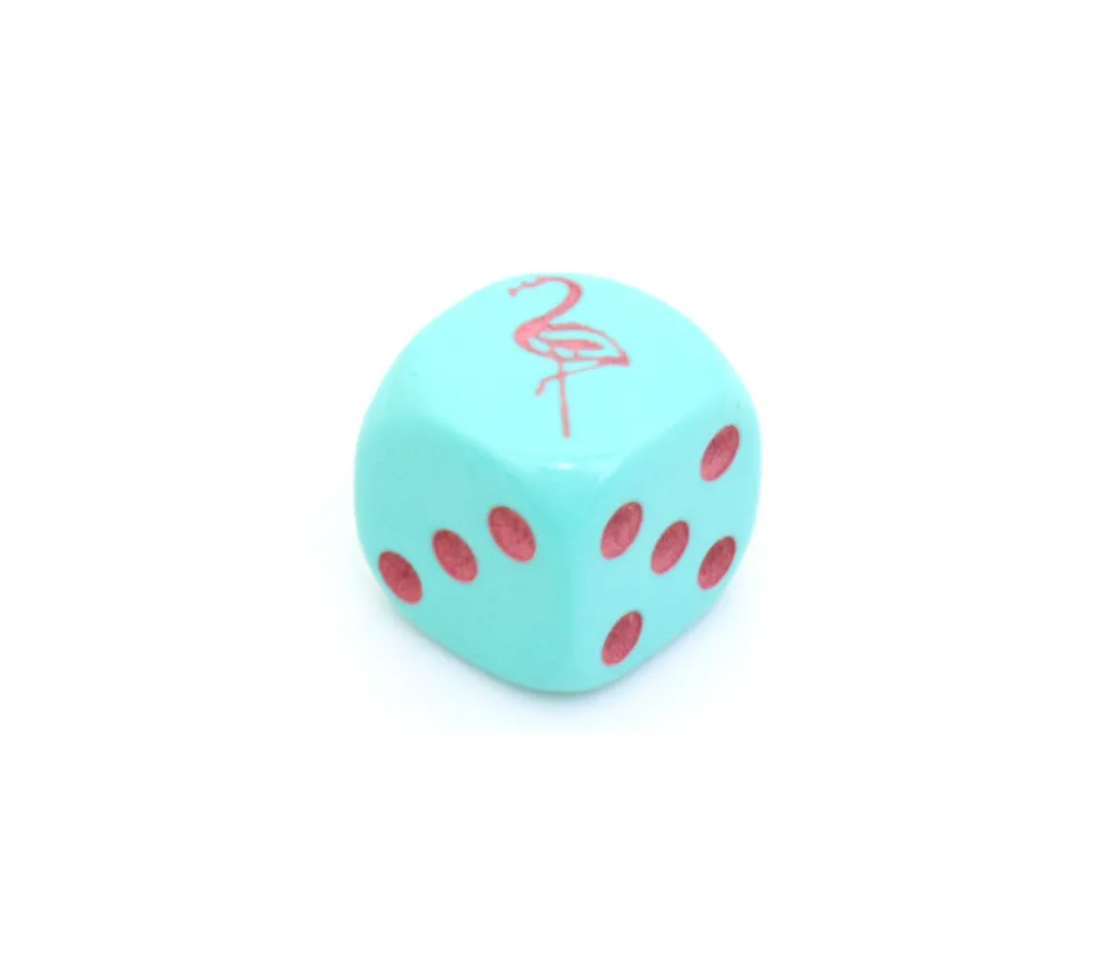 Tout Pour le Jeu Dé spécial flamant rose 23456 taille 16 mm