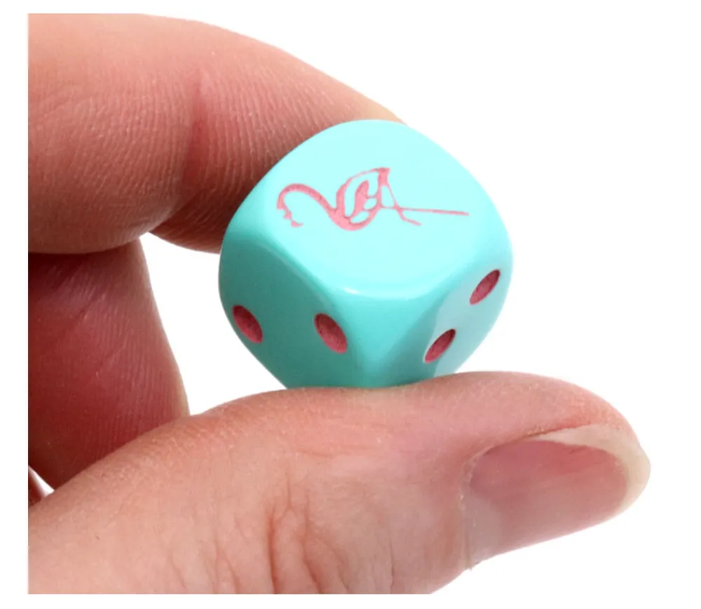 Tout Pour le Jeu Dé spécial flamant rose 23456 taille 16 mm
