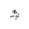 Tout Pour le Jeu Dé spécial licorne noire 23456 taille 16 mm