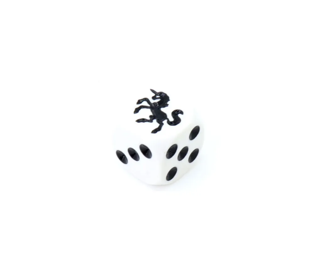 Tout Pour le Jeu Dé spécial licorne noire 23456 taille 16 mm