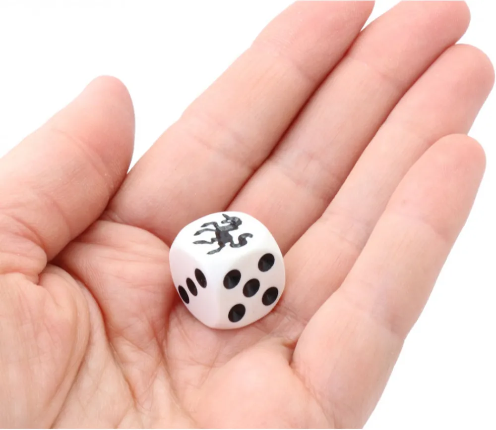 Tout Pour le Jeu Dé spécial licorne noire 23456 taille 16 mm
