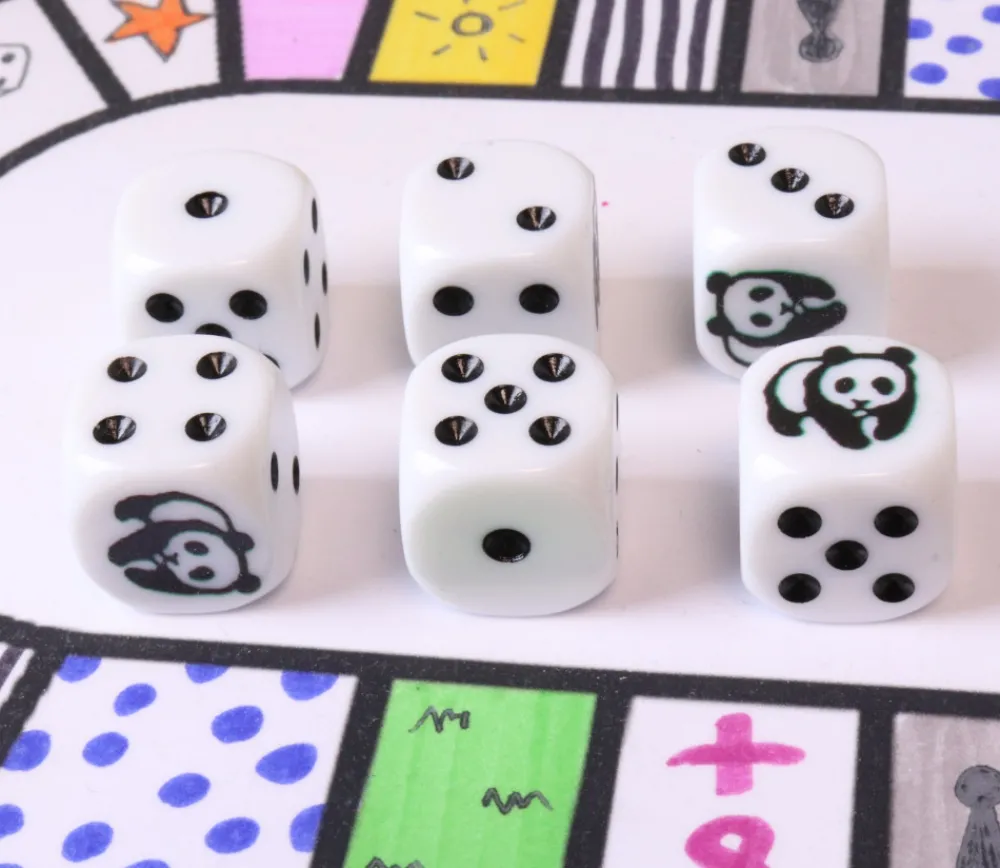 Tout Pour le Jeu Dé spécial PANDA points de 1 à 5 taille 16 mm