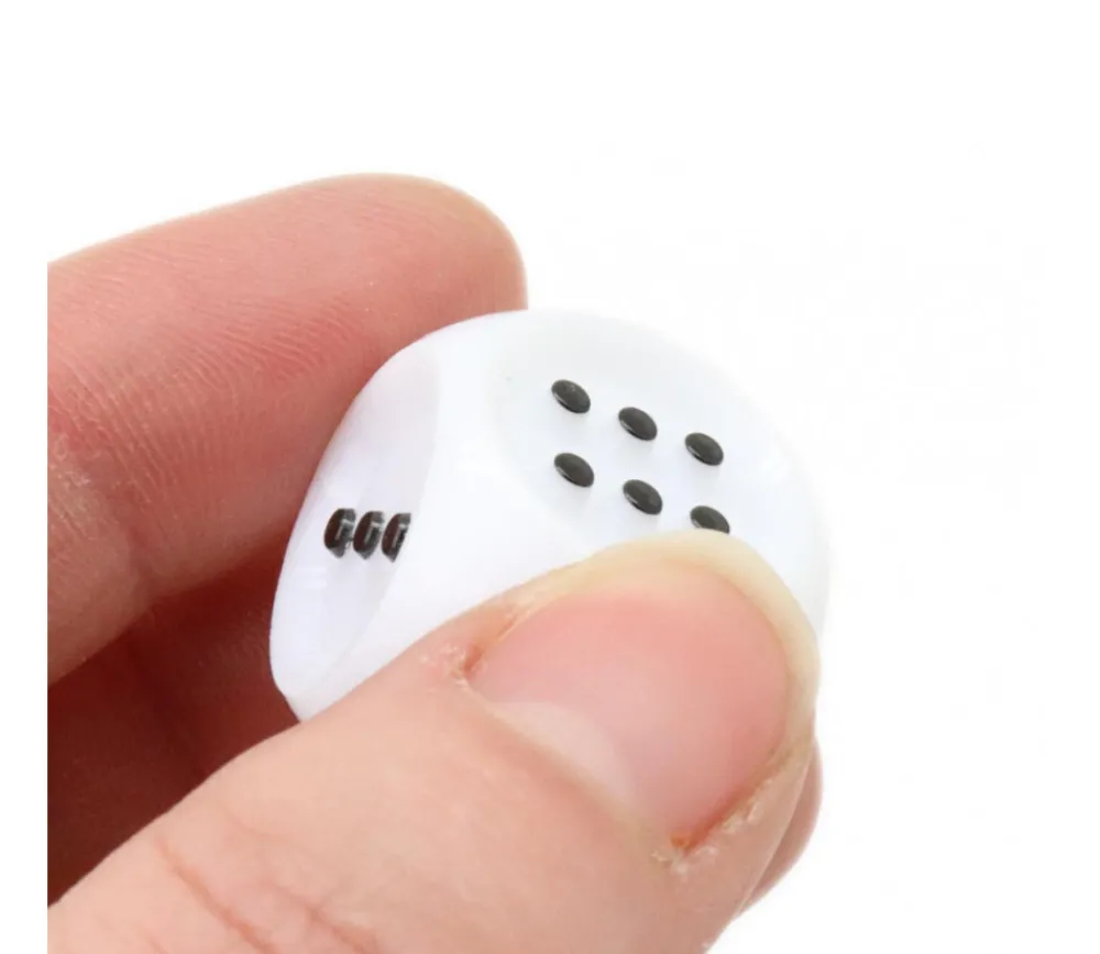 Tout Pour le Jeu Dé tactile braille pour malvoyant pour jeu de 1 à 6 - 20 mm