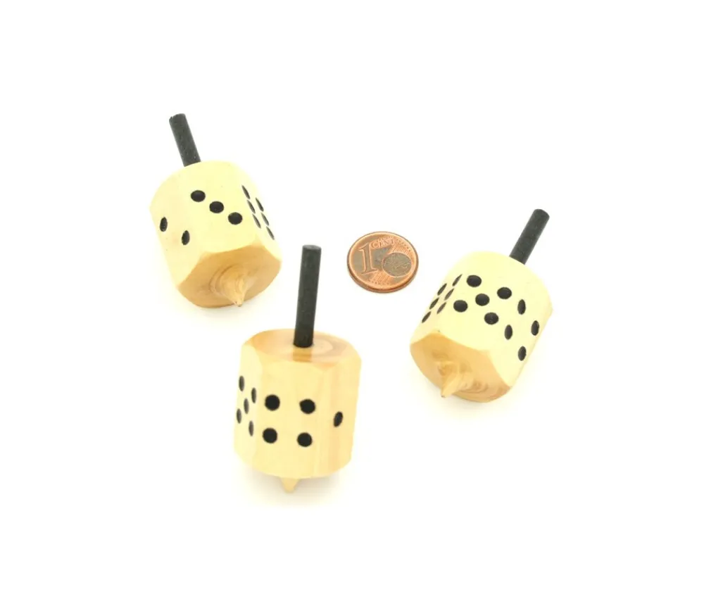 Tout Pour le Jeu Dé toupie toton - dé à jouer buis 5.7 cm