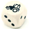Tout Pour le Jeu Dé tracteur 18 mm en bois naturel 12345
