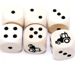 Tout Pour le Jeu Dé tracteur 18 mm en bois naturel 12345