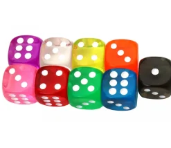 Tout Pour le Jeu Dé translucide NOIR gris 16 mm