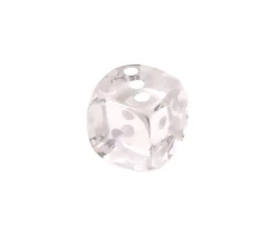 Tout Pour le Jeu Dé translucide transparent blanc 16 mm