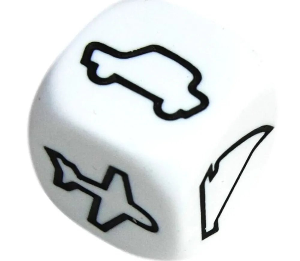 Tout Pour le Jeu Dé Transport : train, bateau à voile, bateau moteur, avion, camion, voiture
