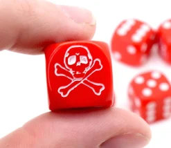 Tout Pour le Jeu Dé tête de mort Pirate 16 mm (couleur au hasard)