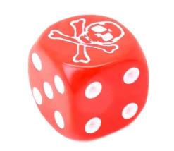 Tout Pour le Jeu Dé tête de mort Pirate 16 mm (couleur au hasard)