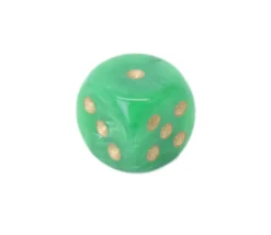 Tout Pour le Jeu Dé vortex Vert 16 mm points dorés