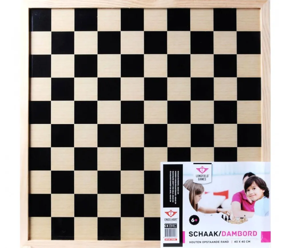 Tout Pour le Jeu Damier/échiquier en bois noir / naturel - plateau 40 cm cases 4.5 cm