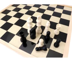 Tout Pour le Jeu Damier/échiquier en bois noir / naturel - plateau 40 cm cases 4.5 cm