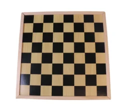 Tout Pour le Jeu Damier/échiquier en bois noir / naturel - plateau 40 cm cases 4.5 cm