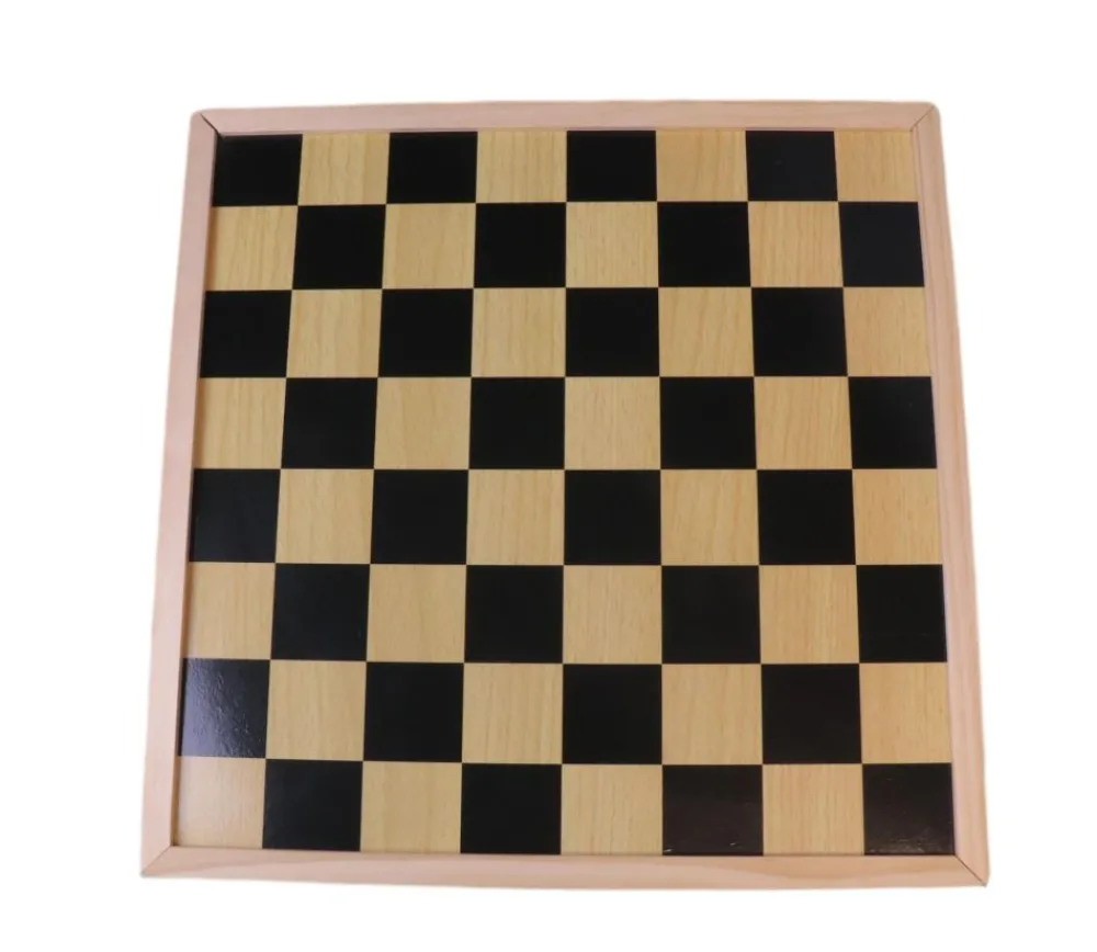 Tout Pour le Jeu Damier/échiquier en bois noir / naturel - plateau 40 cm cases 4.5 cm